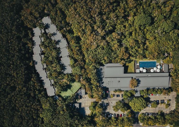 Aerial view, Crystalbrook Byron, Byron Bay, North Coast NSW