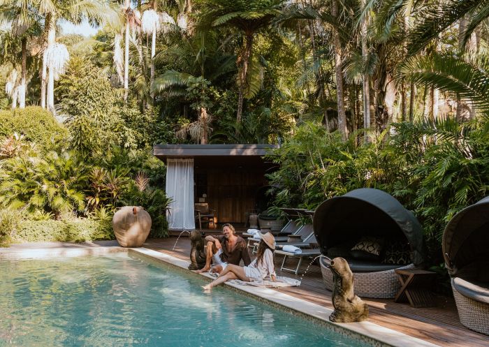 Couple poolside, Spa Aqua, Gaia Retreat & Spa, Bangalow, North Coast NSW - Credit: Gaia Retreat & Spa