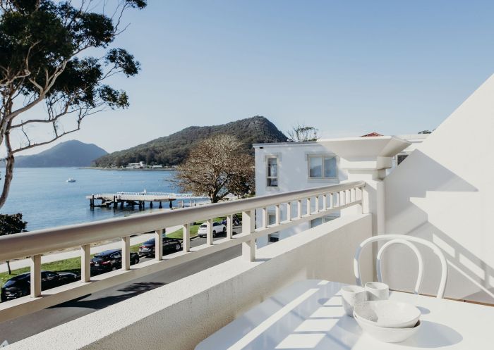Water views from the balcony at Shoal Bay Country Club, Shoal Bay